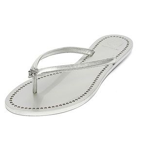 Tory Burch thong silver sandal !